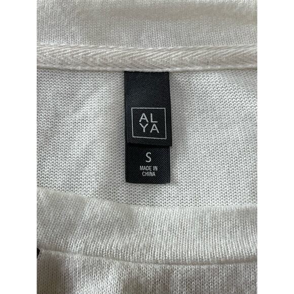 Womens ALYA Francesca Shirt White Orange Floral Long‎ Sleeve Blouse Size S - Picture 6 of 7